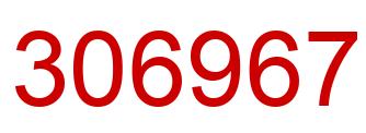Number 306967 red image
