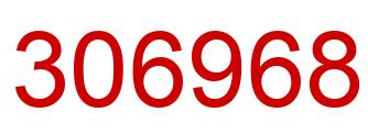 Number 306968 red image