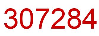 Number 307284 red image