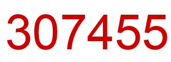 Número 307455 imagen rojo