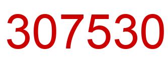Number 307530 red image