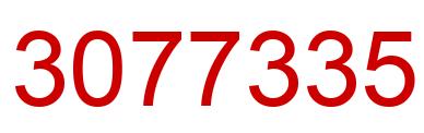 Number 3077335 red image