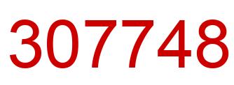 Number 307748 red image
