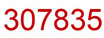 Number 307835 red image