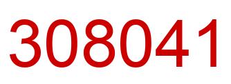 Number 308041 red image