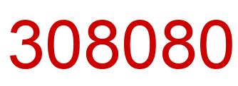 Number 308080 red image