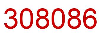 Number 308086 red image