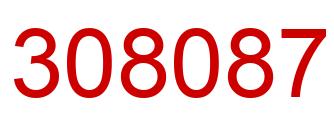 Número 308087 imagen rojo