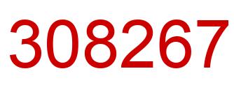 Number 308267 red image