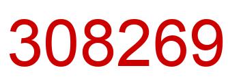 Number 308269 red image