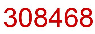 Number 308468 red image