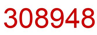 Number 308948 red image