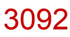 Number 3092 red image
