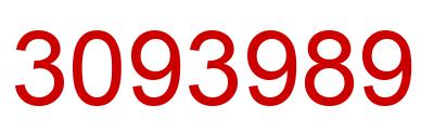 Number 3093989 red image