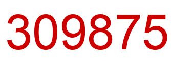 Number 309875 red image