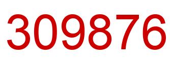Number 309876 red image
