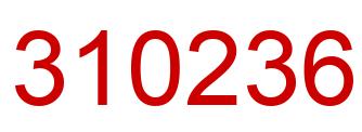 Number 310236 red image