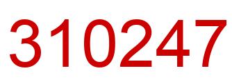 Number 310247 red image