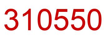 Number 310550 red image