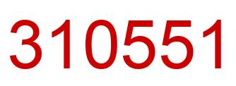 Number 310551 red image
