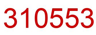 Number 310553 red image