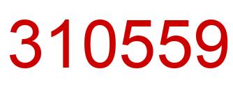 Number 310559 red image