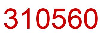 Number 310560 red image