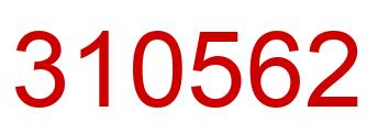Number 310562 red image