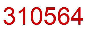 Number 310564 red image