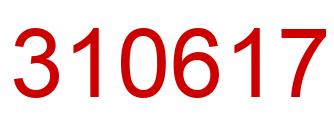 Number 310617 red image