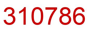 Número 310786 imagen rojo