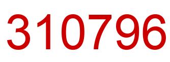 Number 310796 red image