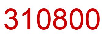 Number 310800 red image