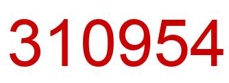 Number 310954 red image
