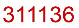 Number 311136 red image