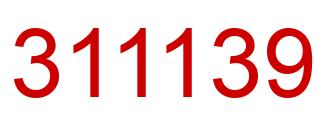 Number 311139 red image