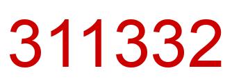 Number 311332 red image
