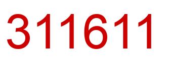 Number 311611 red image