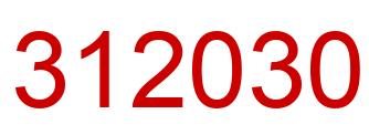 Número 312030 imagen rojo