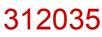 Number 312035 red image