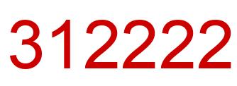 Number 312222 red image