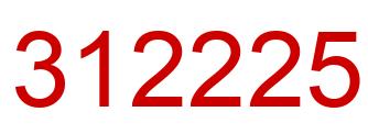 Number 312225 red image
