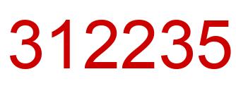 Number 312235 red image
