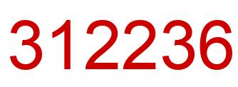 Number 312236 red image