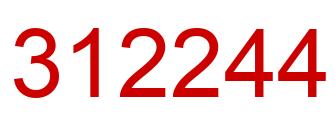 Number 312244 red image