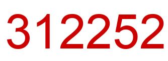 Number 312252 red image