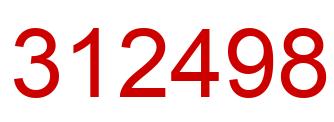 Number 312498 red image