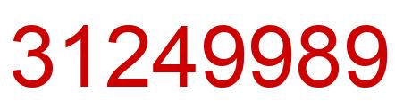 Number 31249989 red image