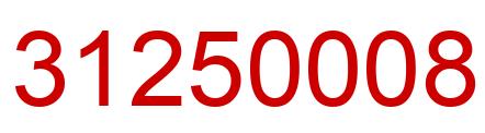 Number 31250008 red image