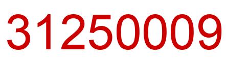 Number 31250009 red image